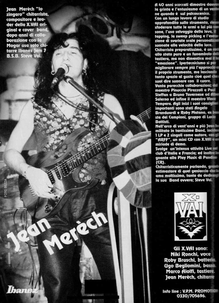 Jean Merech e gli X-Vai recensiti su Guitar Club del Marzo 1999
